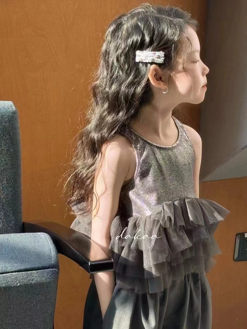 【爱尚】25春~女童银灰色纱纱裙H720