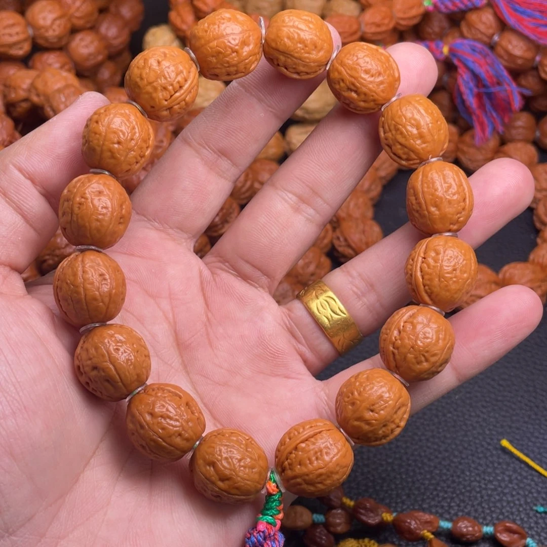 文玩核桃手串蛇皮纹关头