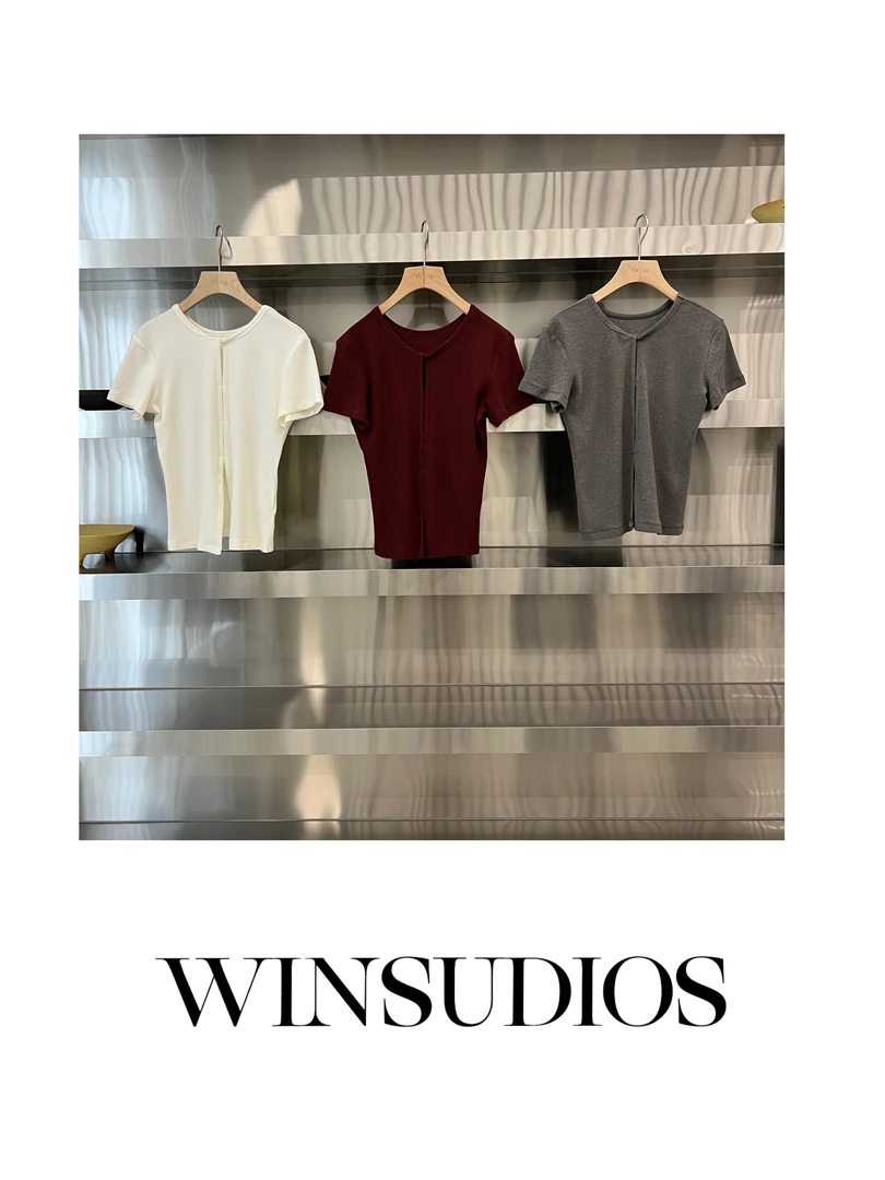 碧玉【WIN小众定制款】u领设计款开衩短袖