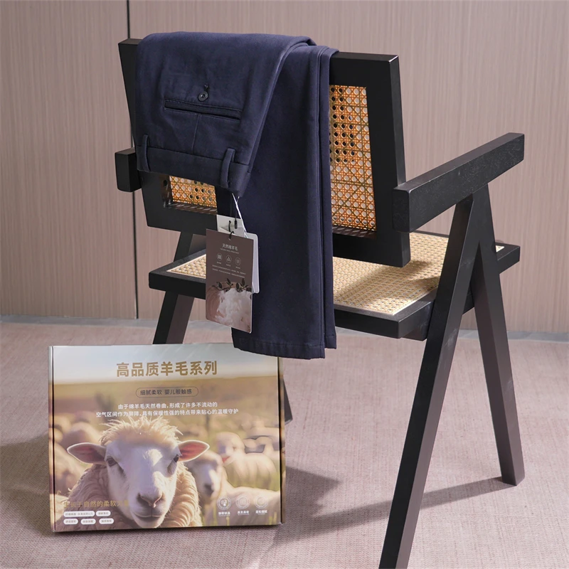 秋冬季莫代尔绵羊毛混纺商务男士休闲裤保暖厚款长裤3Q191/3U312T