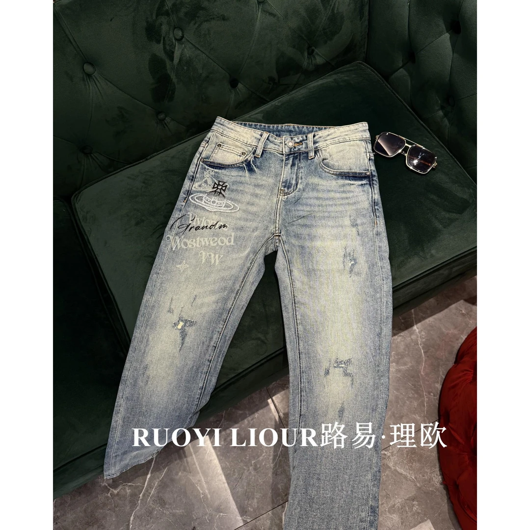 2025 春夏新品欧货小脚弹力牛仔裤0003