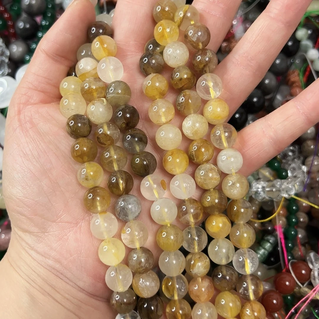 玛瑙/玉髓未镶嵌珠宝半成品，卡10黄胶花一条