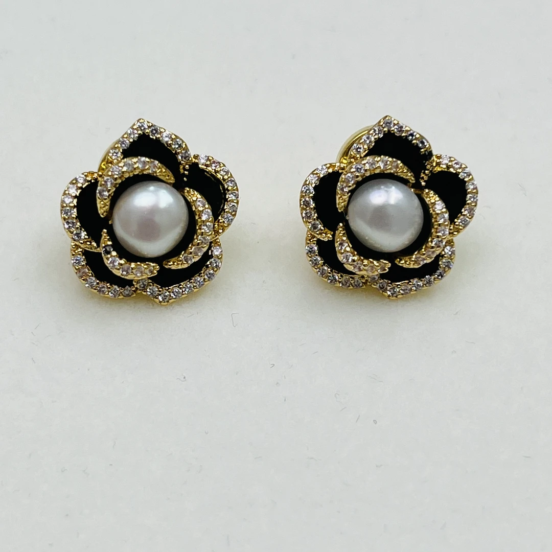 天然淡水珍珠耳饰   ED1215