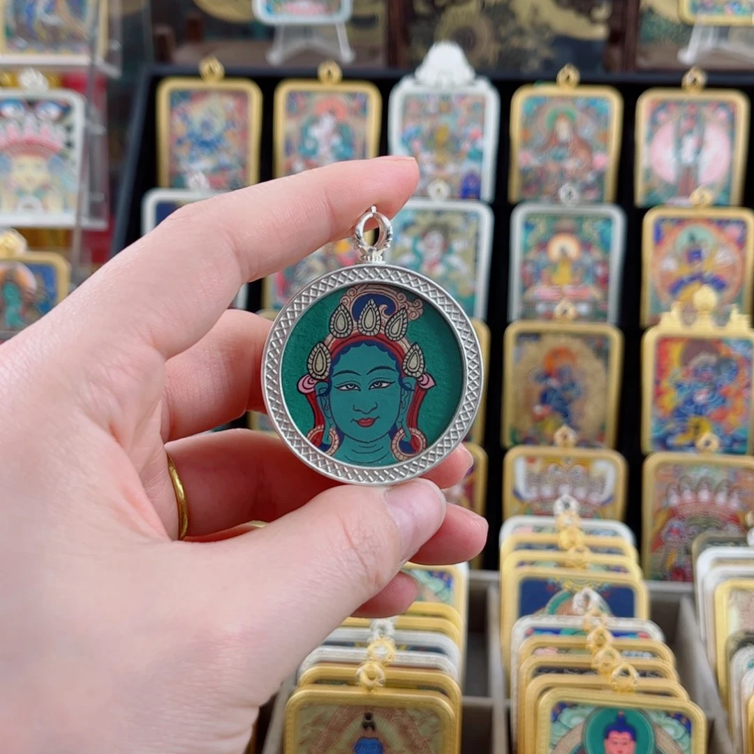 吊坠绿妈妈首 纯手绘