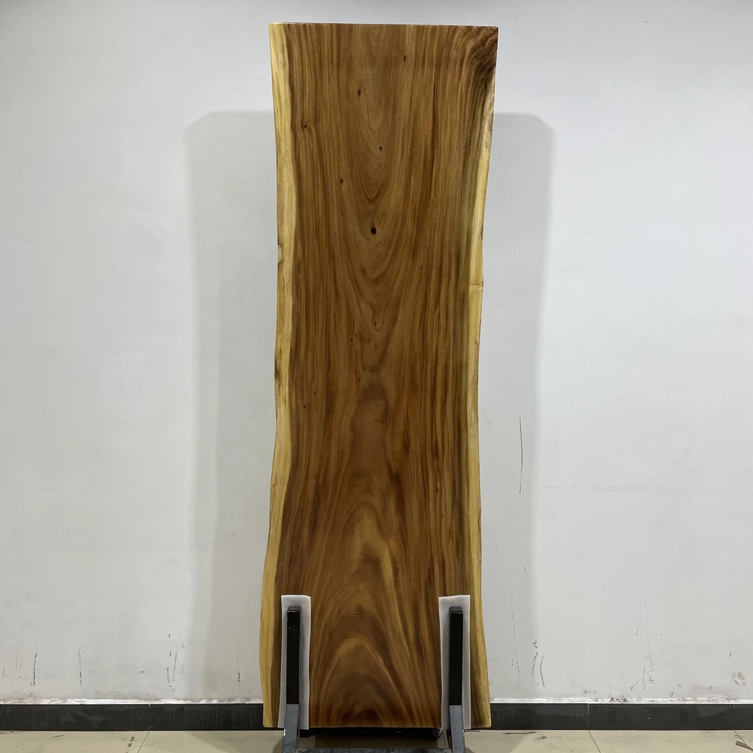 891-长258宽82-75-85厚6公分自然边南美胡桃木大板整板原木茶几