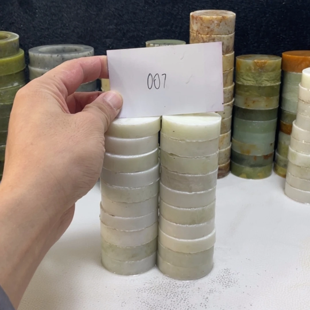 【闪购商品】蛇纹石玉珠宝半成品未镶嵌民*