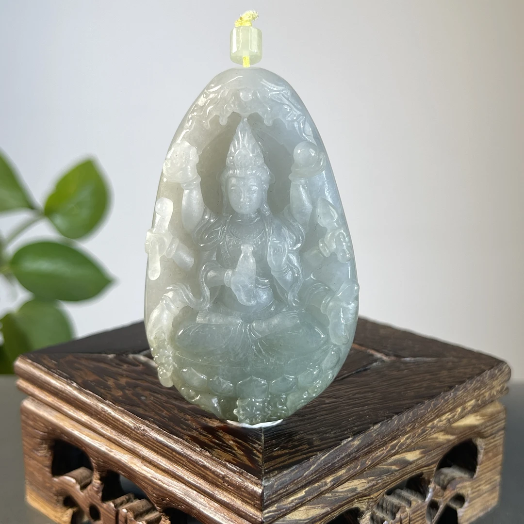 JYA31-77  天然缅甸A货翡翠  千手观音