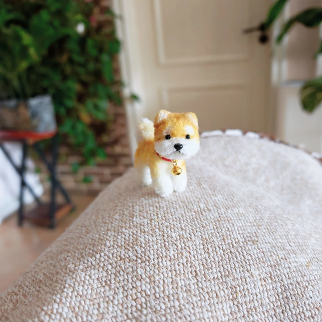 播间选款！羊毛扭棒手工迷你柯基秋田小众高级礼物送挂绳和钥匙扣
