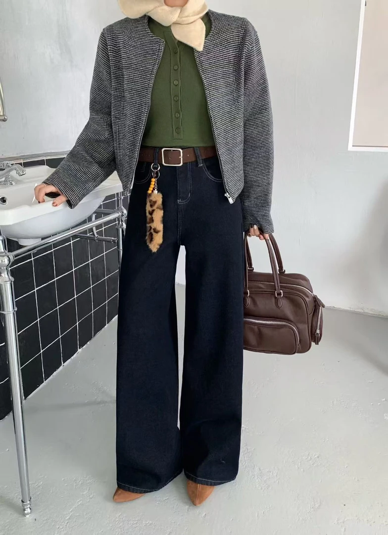 【0239】可#高腰直筒宽松牛仔裤