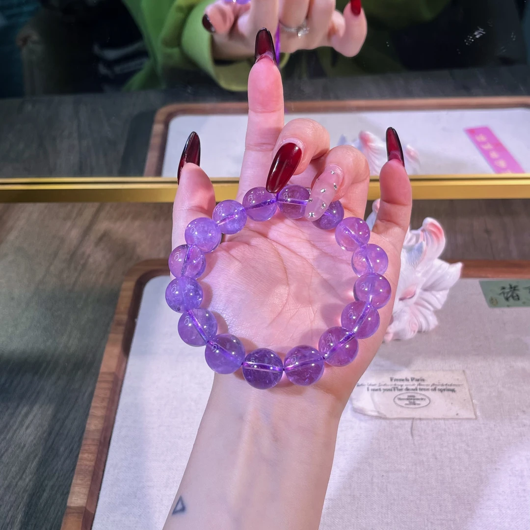 天然巴西老矿料薰衣草紫水晶大卡位尺寸可选YF1220-17