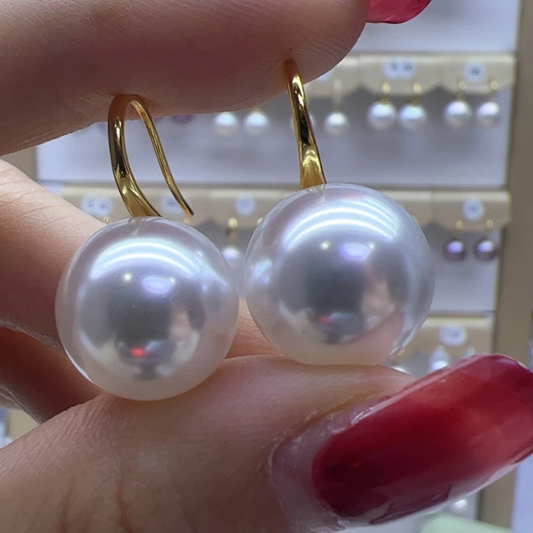 淡水珍珠耳饰银S925镶嵌
