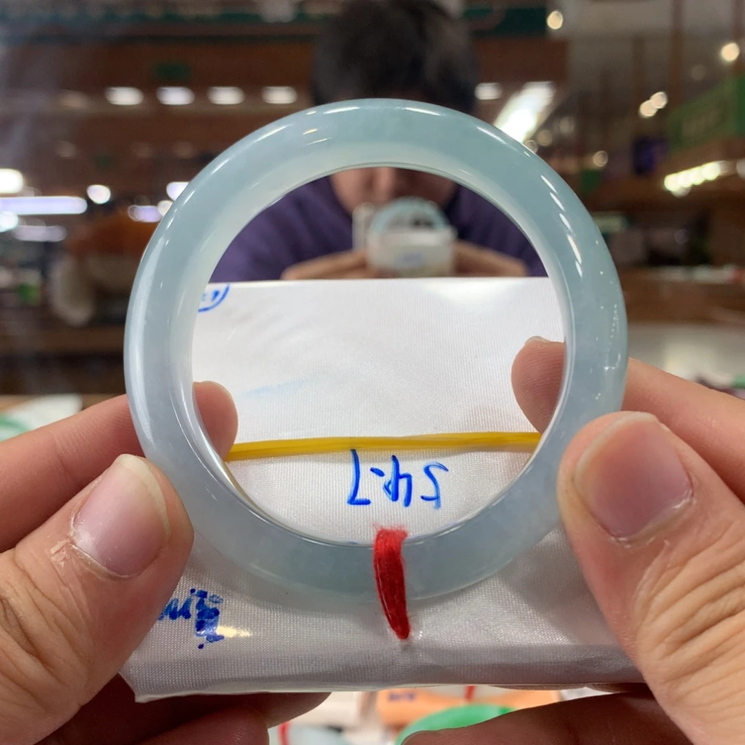 翡翠未镶嵌手镯天然a货翡翠手镯正圈54.5