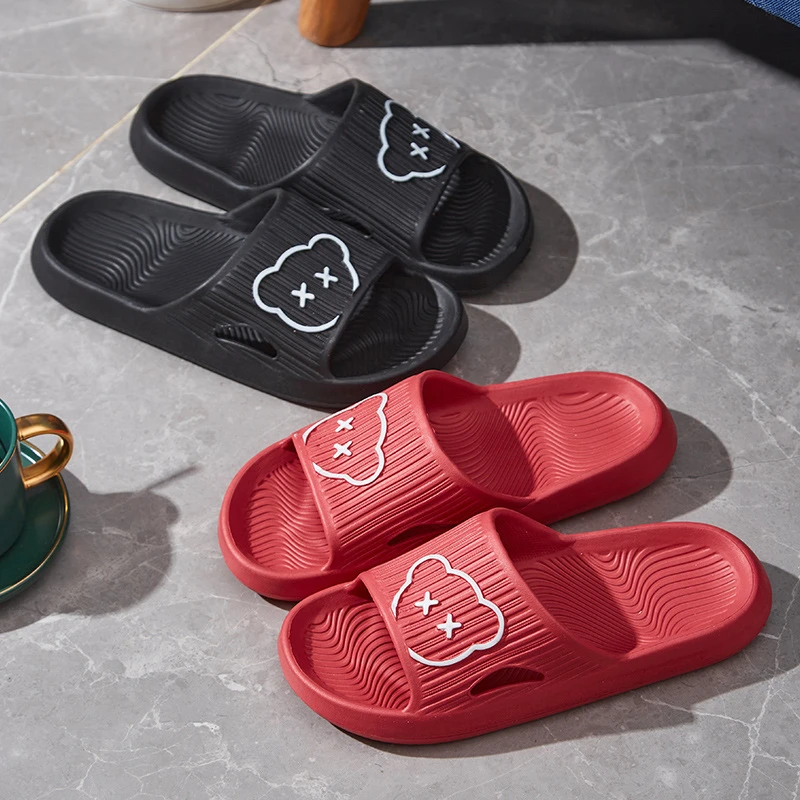 EVA厚底浴室拖鞋情侣洗澡韩版男鞋女一字室内外防滑凉拖夏季宿舍