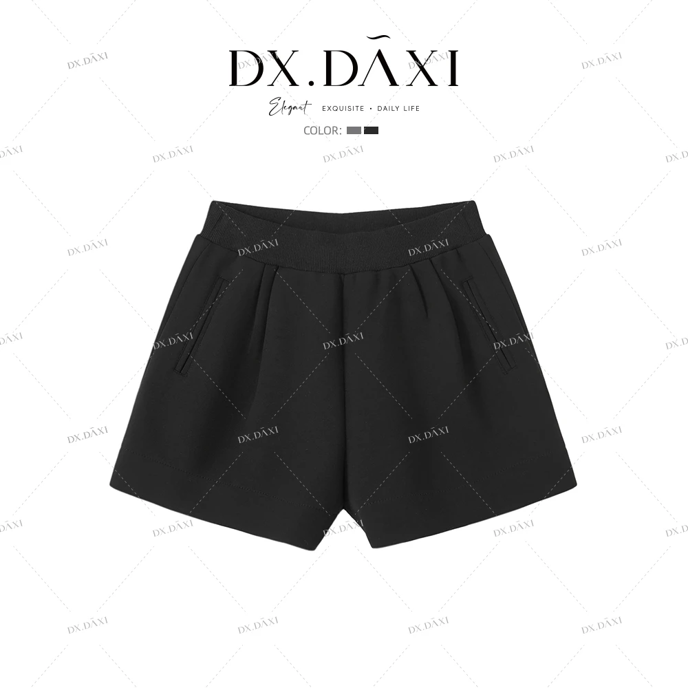 DX.DAXI【冬日必备小黑裤】冬季新款时尚短裙百搭裤子高奢