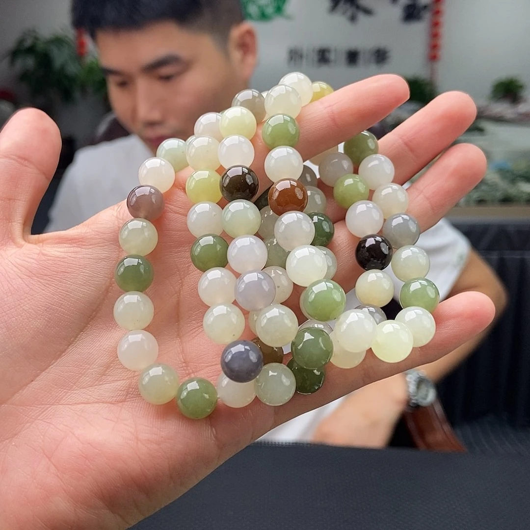 和田玉未镶嵌颈饰手串 颜色多样性发拍一发一