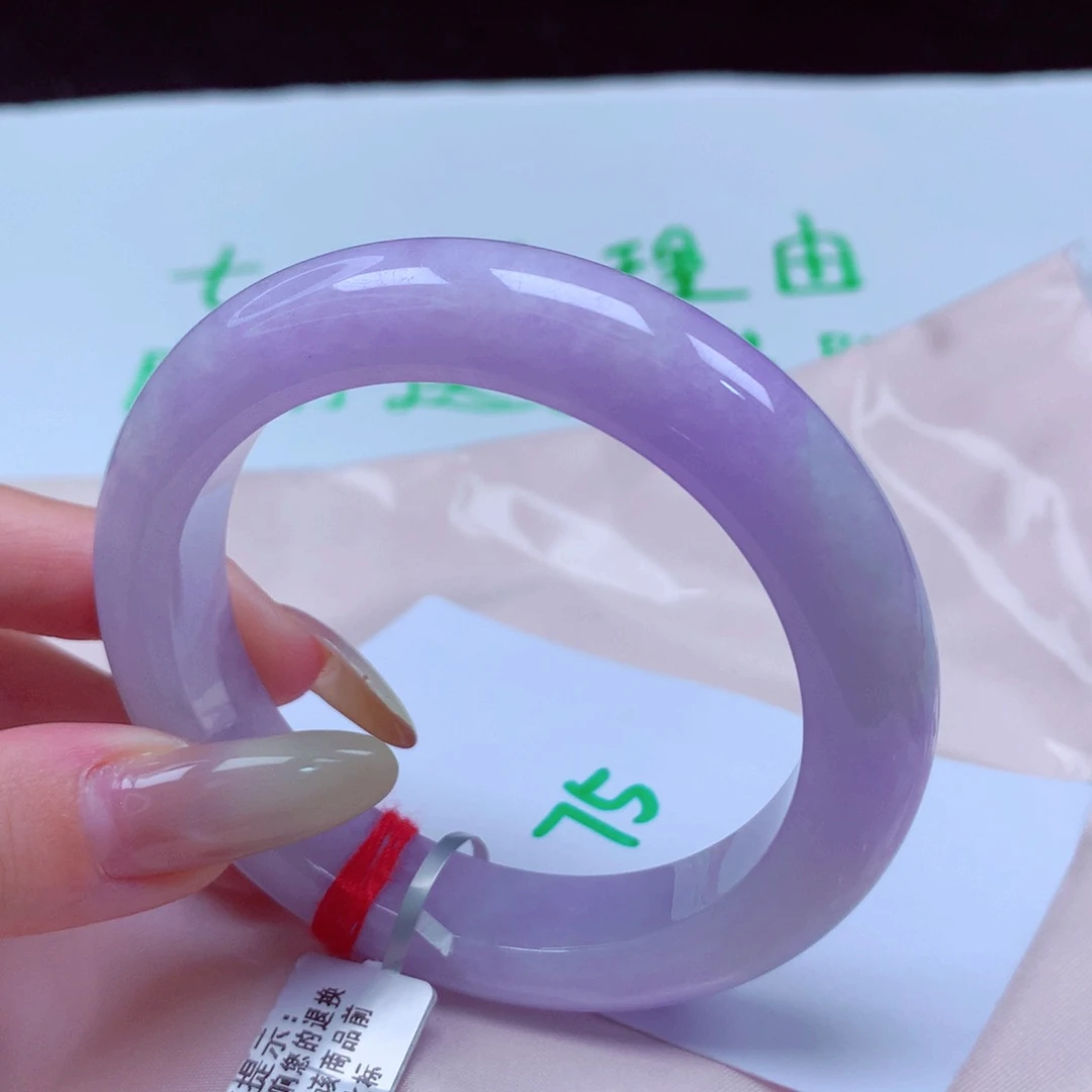 未镶嵌手镯翡翠天然缅甸翡翠A货手镯 75号