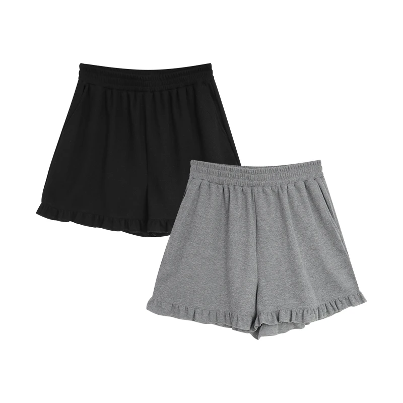 荷叶边短裤夏季新款休闲宽松显瘦显高外穿百搭时尚薄款防走光女士