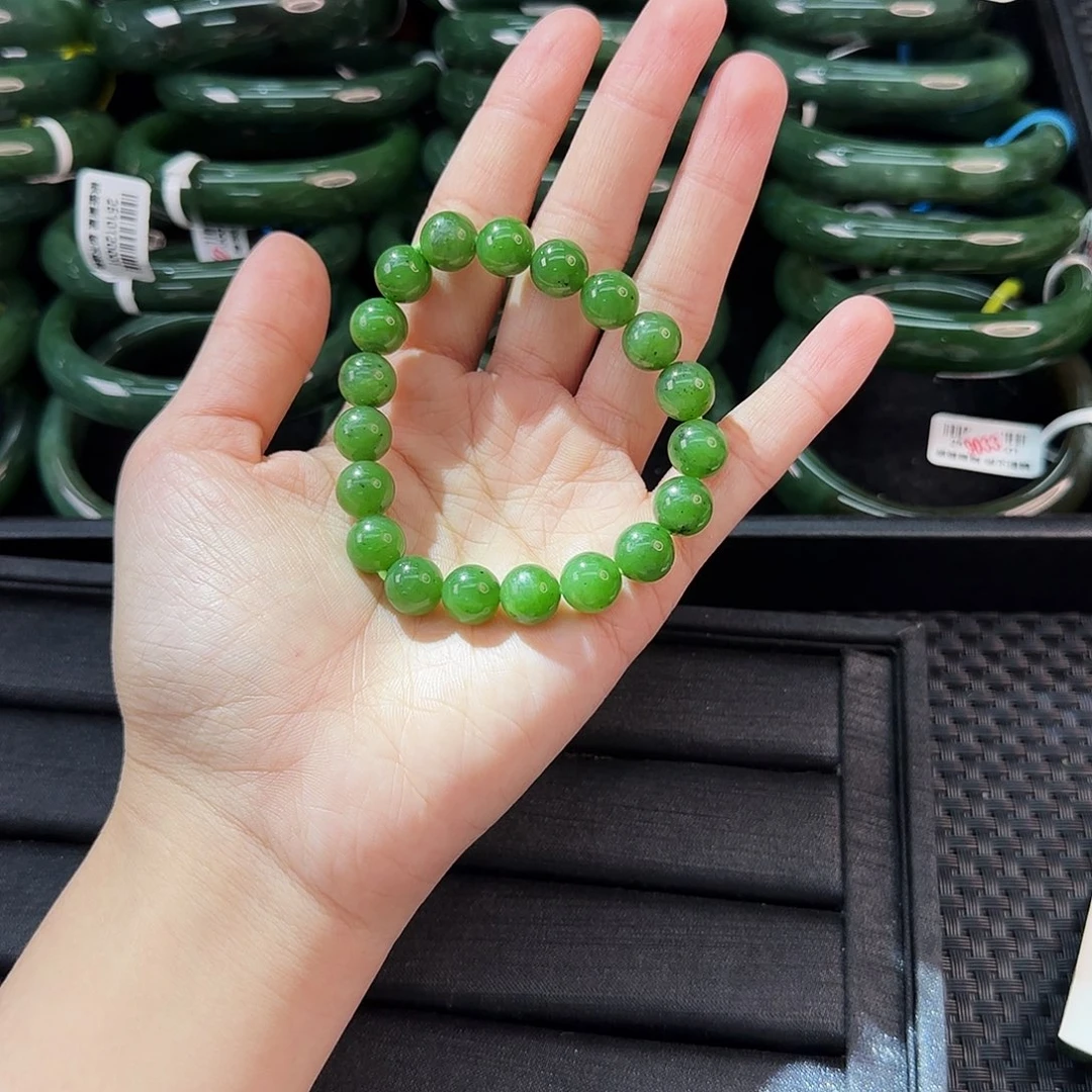 和田玉未镶嵌手链碧玉手串卡10