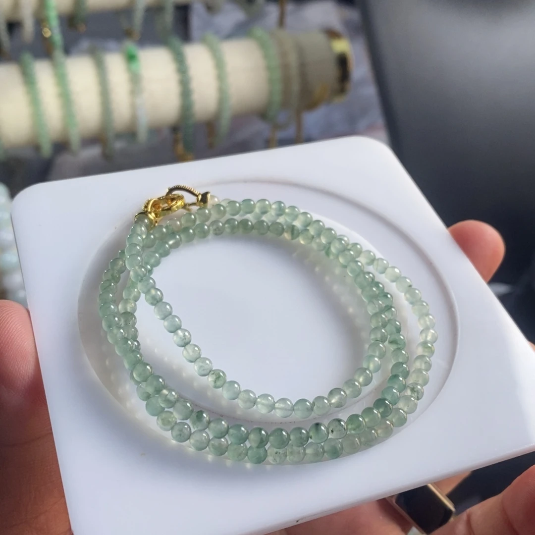 定制翡翠未镶嵌63 缅甸翡翠A货卡3.8