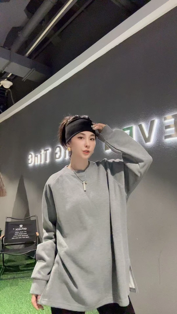 6272：常规女防静电圆领长袖T恤秋冬加绒百搭秋季