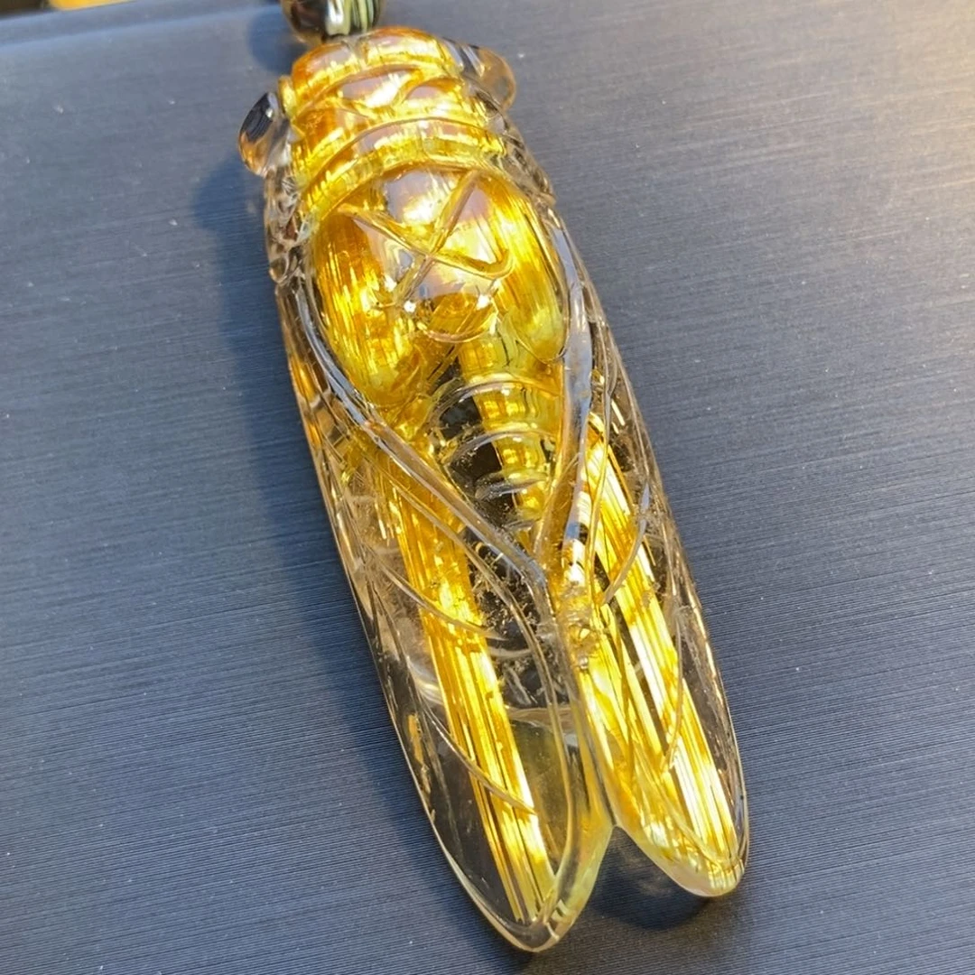 未镶嵌颈饰水晶钛晶知了