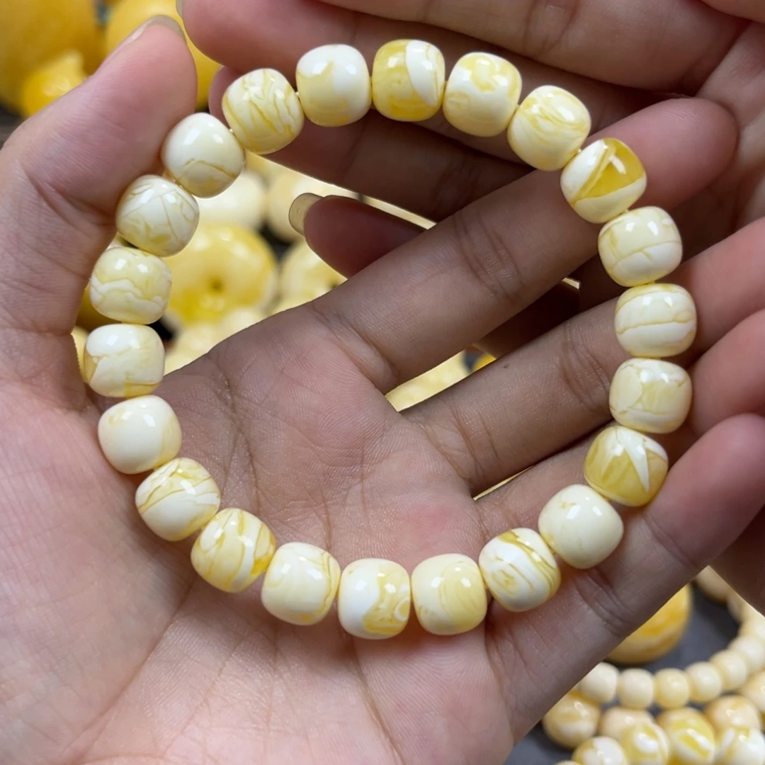 琥珀未镶嵌手串同料老邢手串10.1mm