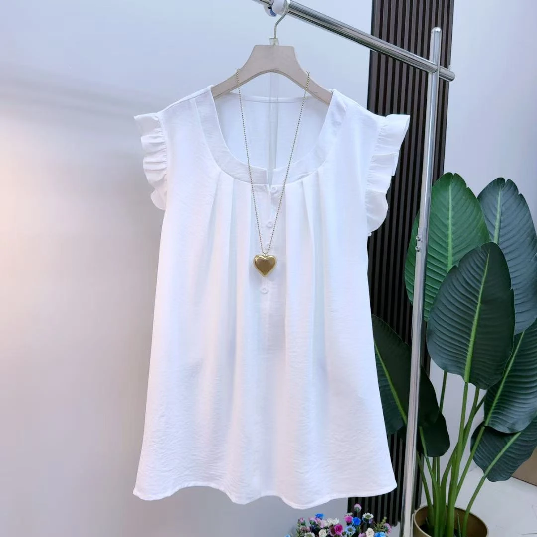 胖mm时尚气质显瘦遮肉减龄夏季9938宽松韩版百搭洋气轻奢清凉半袖