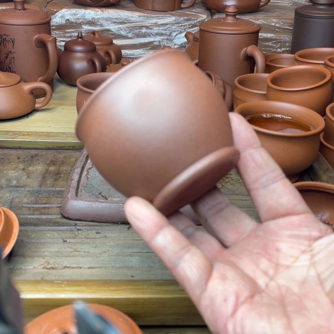 紫砂茶壶原矿底槽青主人杯