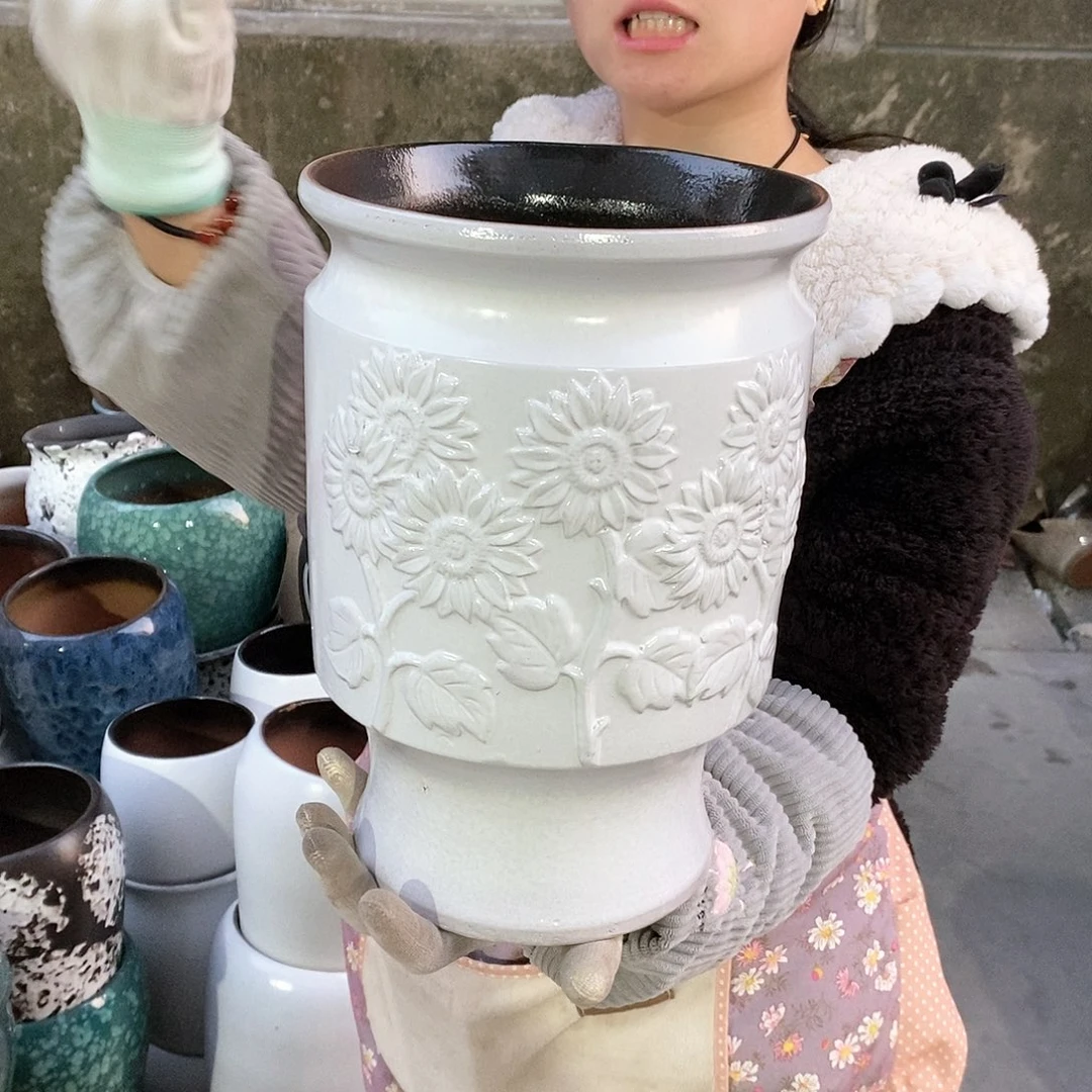 紫砂花盆正品口20高31