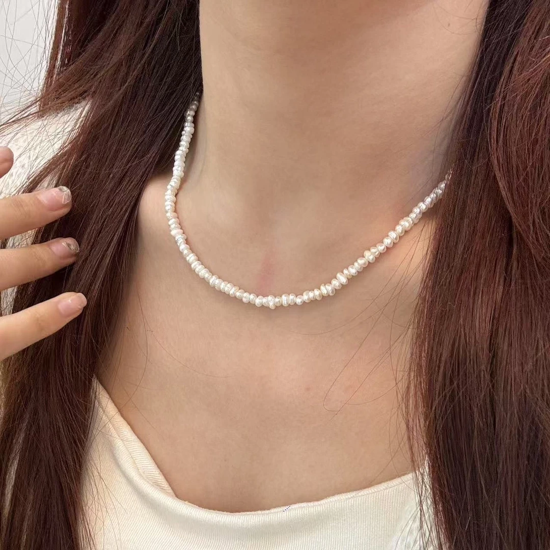 925银极简风小米淡水珍珠项链XLCY1202-烨