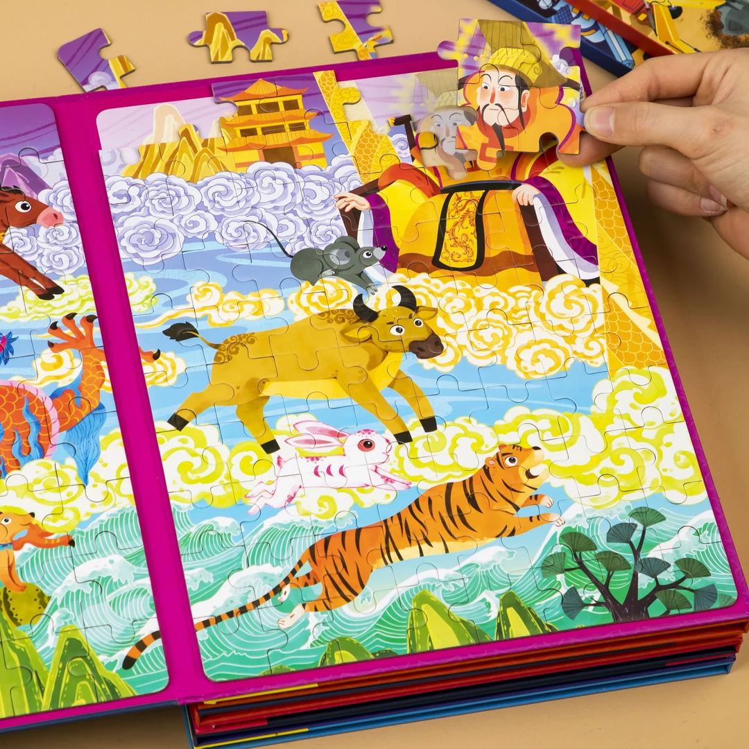 西游记磁力拼图3到6岁儿童磁性平图男孩女孩益智早教磁吸玩具国潮