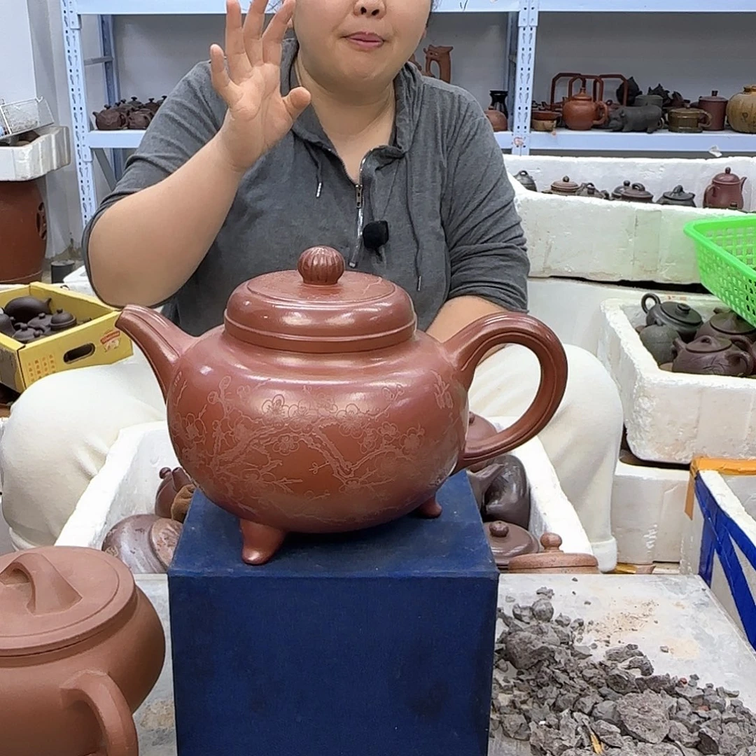 紫砂茶壶宜兴紫砂壶原矿瑕疵处理