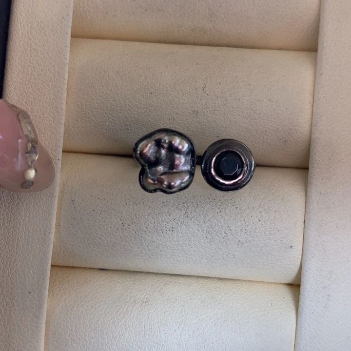 银S925镶嵌戒指海水珍珠