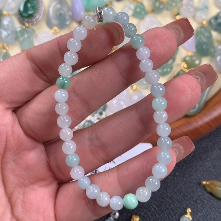 翡翠颈饰18K金镶嵌手串