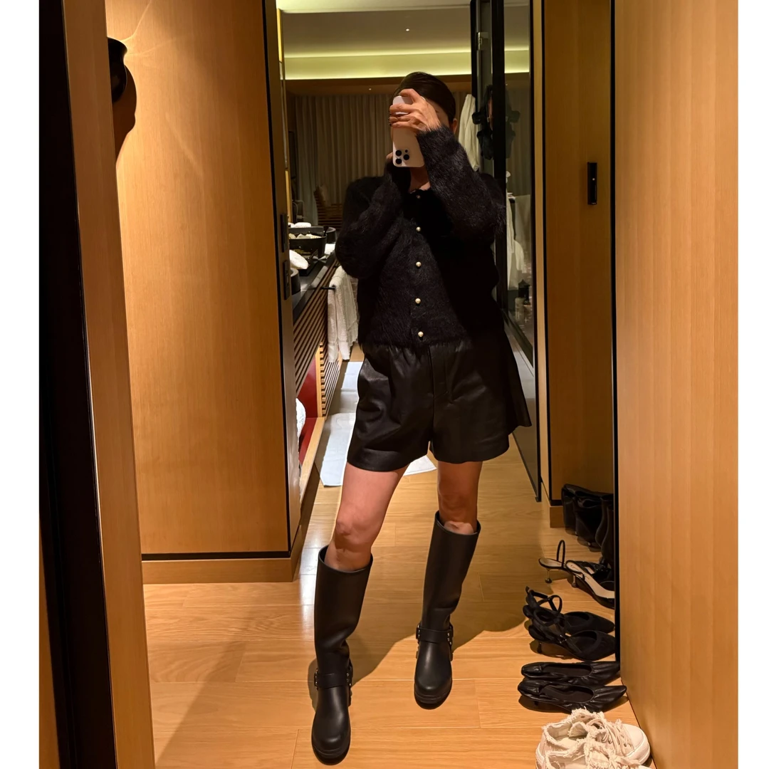 COCOLINDA | ”复古英伦“皮带扣长筒雨靴 X1980