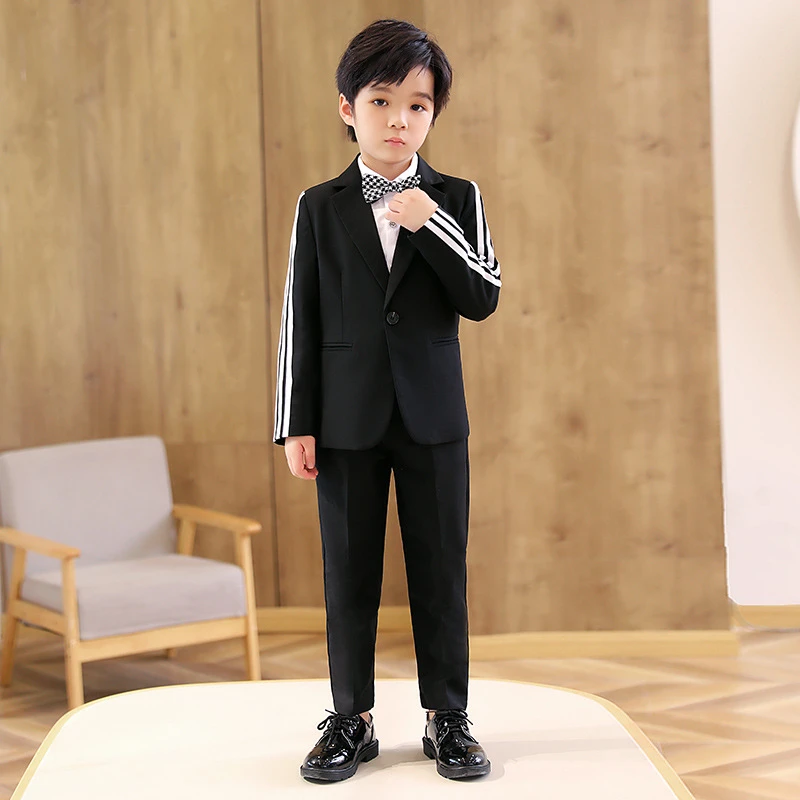 中大童男童主持合唱演出婚礼男童秋冬礼服男童礼服衣服套装宝宝