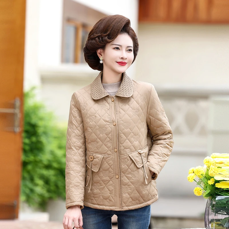 维萌兔妈妈装春装外套2025新款洋气短款风衣中老年女春秋款上衣女