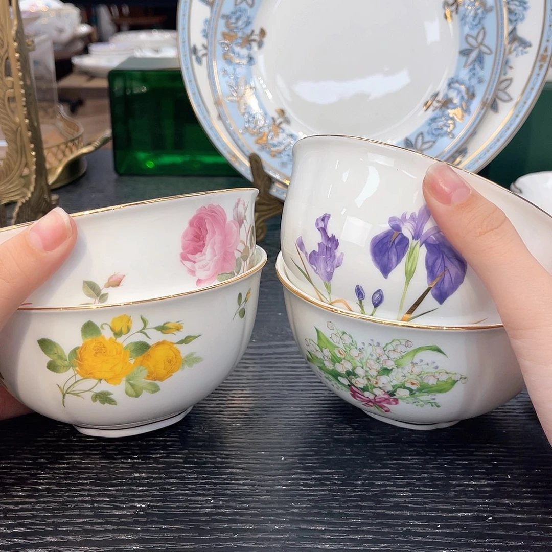 骨瓷四个饭碗—————