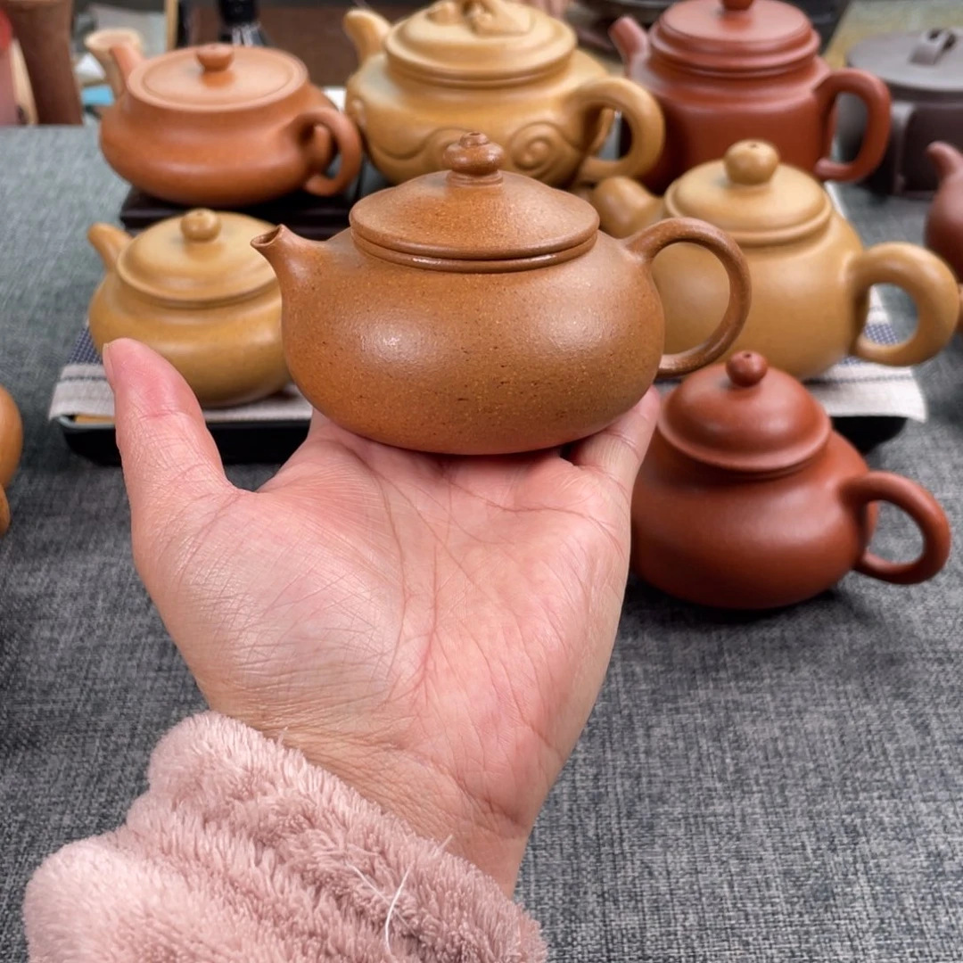 紫砂茶壶黄降坡寒江全手30目145