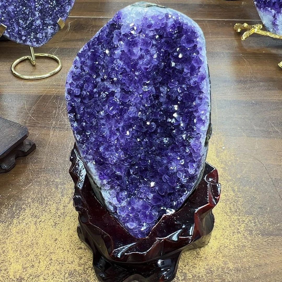 紫晶未镶嵌摆件紫晶