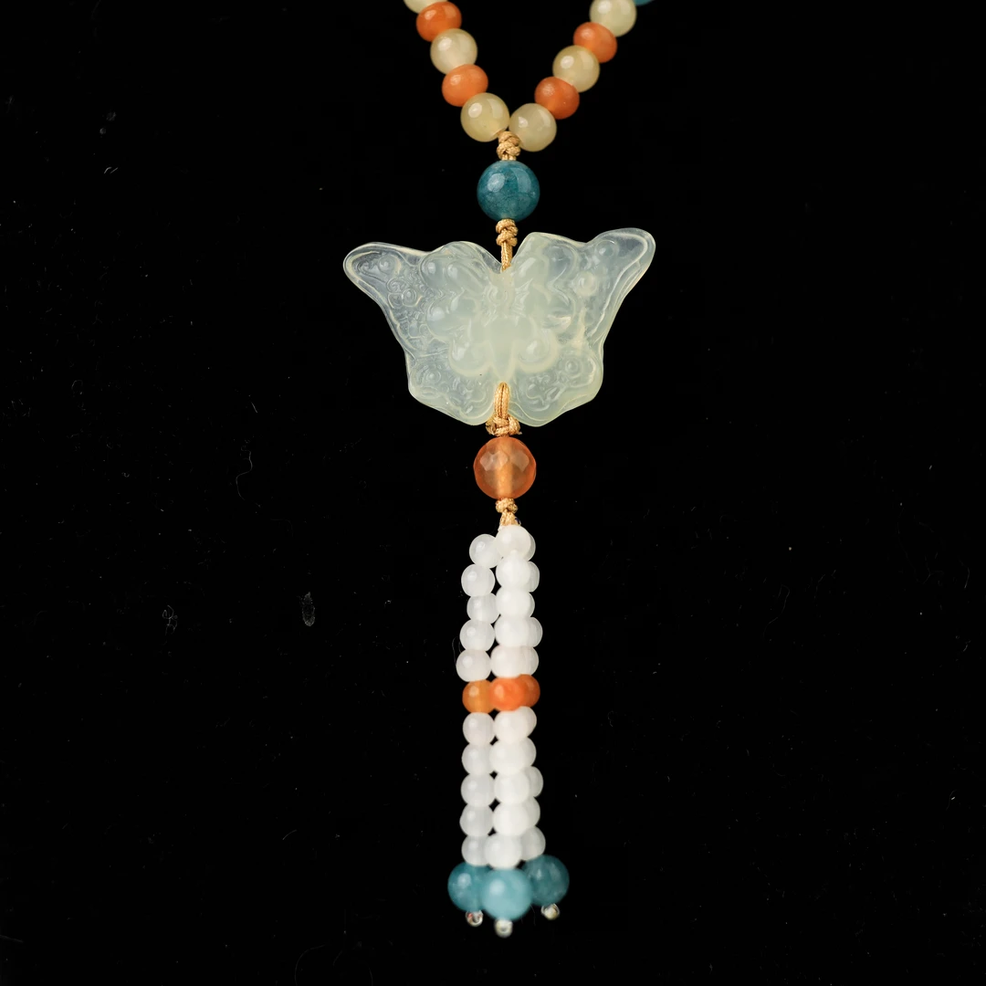 风雪初晴 铜合金项链 【小关专属浮力】玉蝴蝶璎珞 手工简单高品质