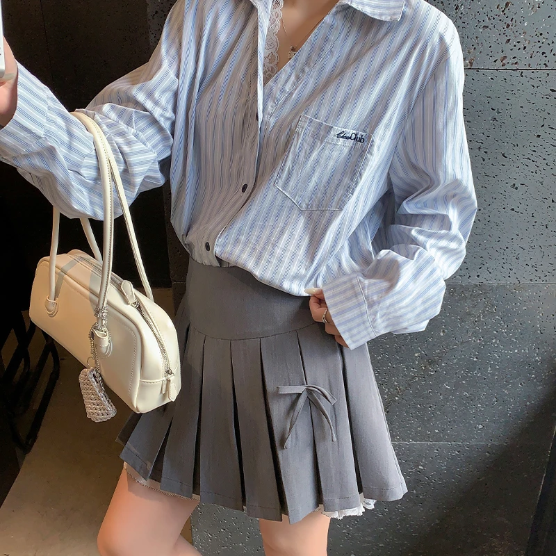 蝴蝶拼接蕾丝百褶裙LQ00033