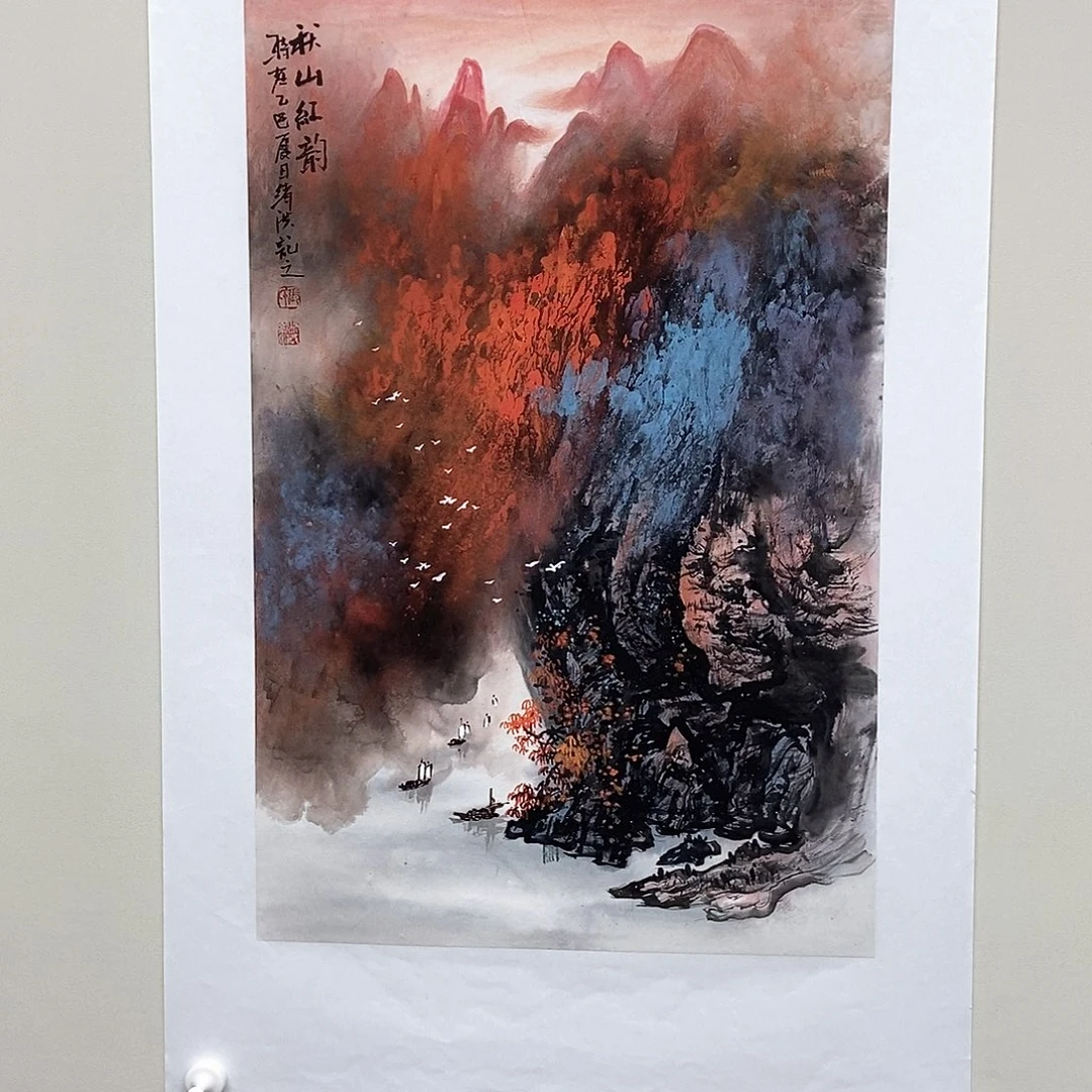 国画张绪洪四尺三开精品佳作
