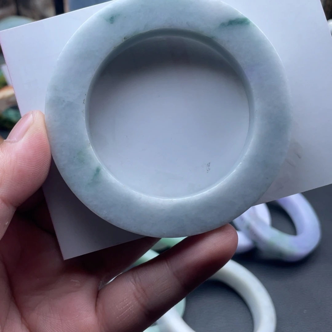 翡翠未镶嵌手镯翡翠手镯飘花手镯