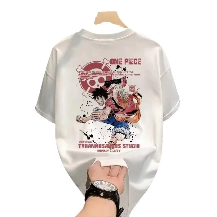 潮牌美式短袖T恤男士2025年夏季新款精梳纯棉百搭宽松上衣服男款