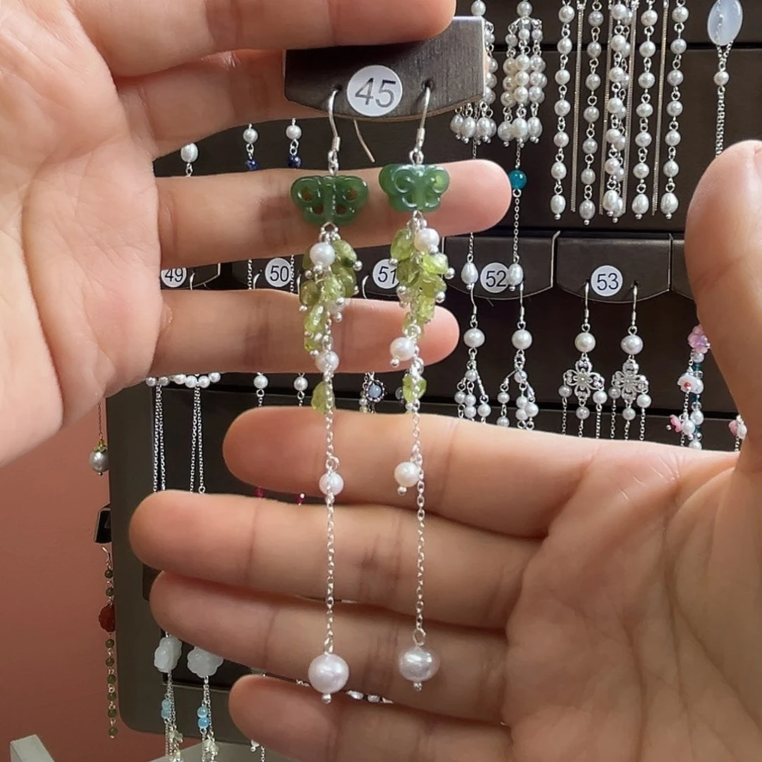 安***器925银博雅手作S925纯银耳饰