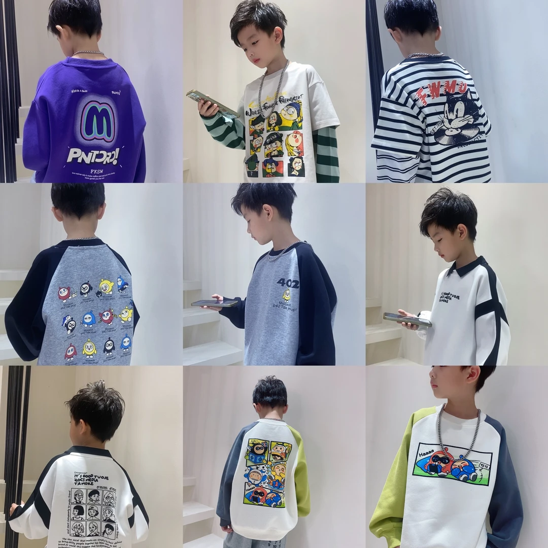 2025春秋儿童长袖圆领卫衣宽松休闲款