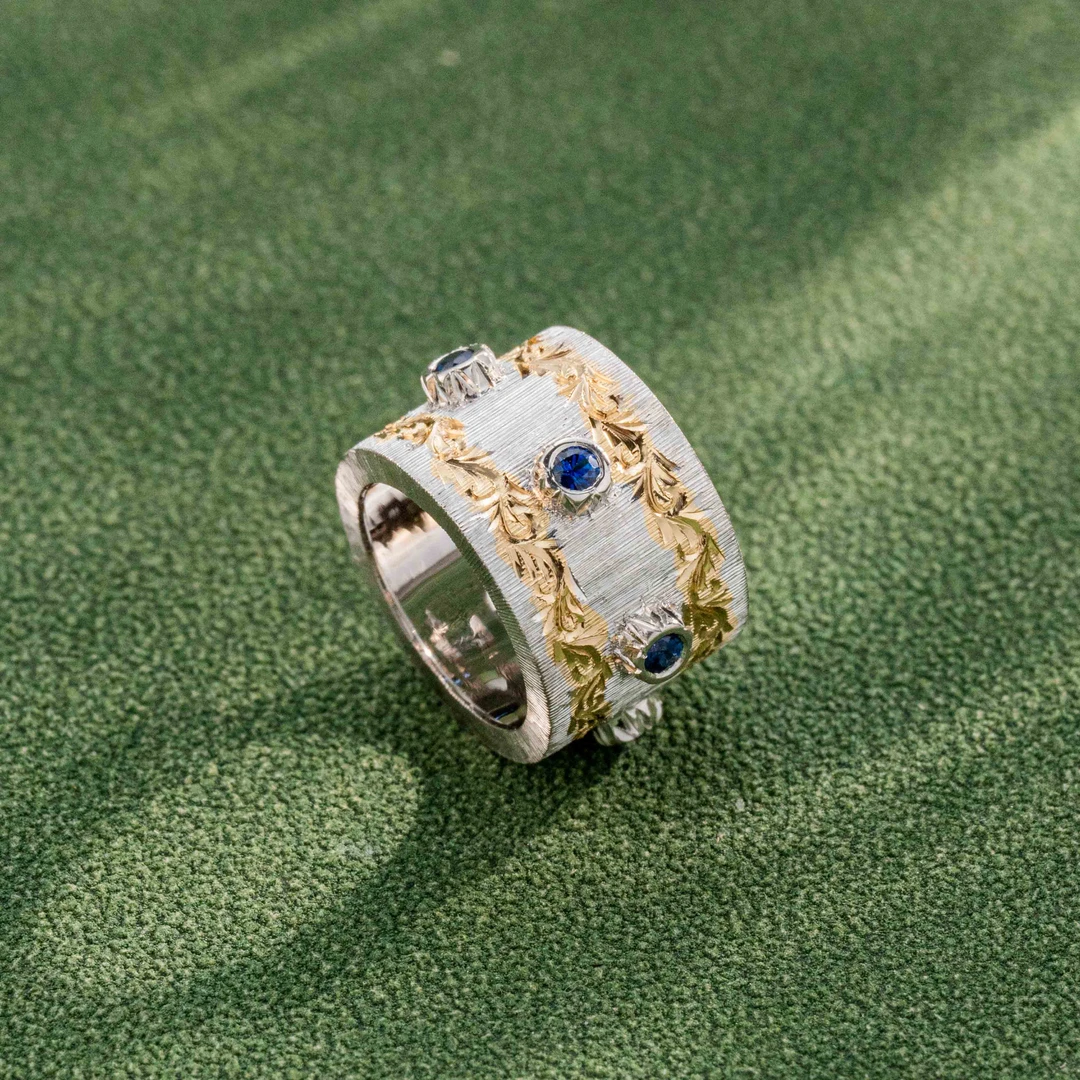 【奢小姐珠宝】18K金“月光华尔兹”蓝宝石吊坠-K250330