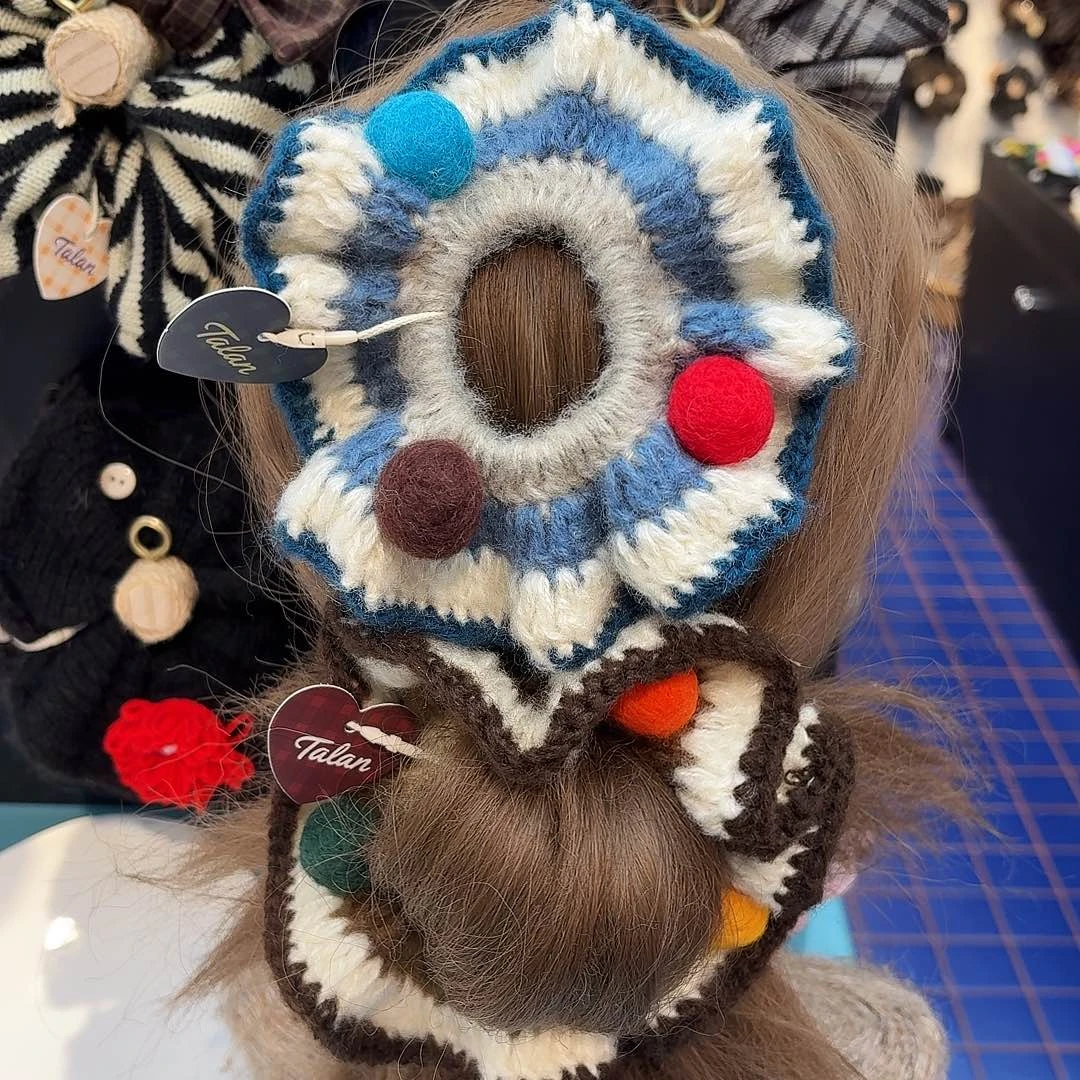 布艺非金属毛线彩球2个