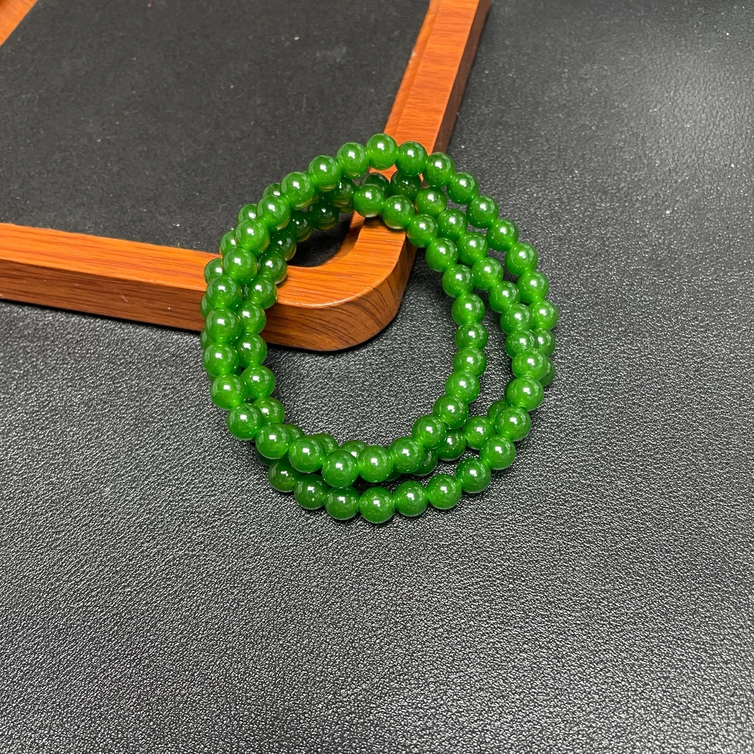 俄碧菠菜绿多圈6m手串-163多样性发一个